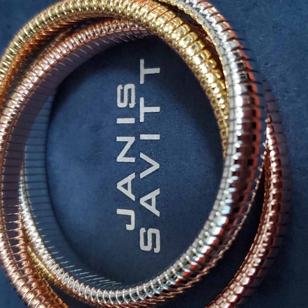 Janis Savitt Tri Color Triple Cobra Bracelet BR556 GRGR